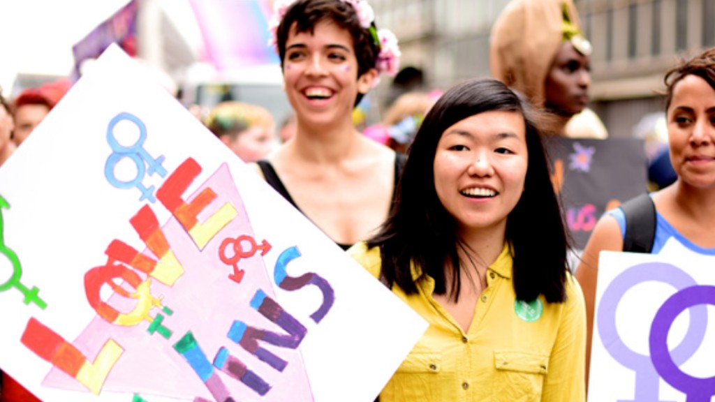 people at protest march for LGBT rights