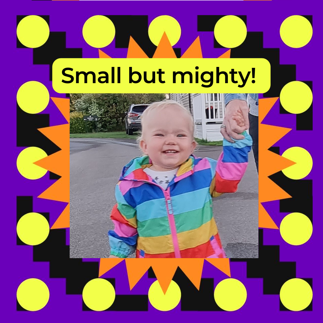 Purple BG Violet was our youngest fundraiser of 2022, at just 16-months old.